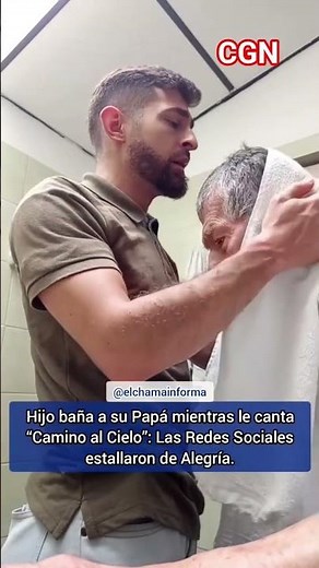 THE BEST SON! HE SINGS TO HIS FATHER WHILE HE BATHES HIM