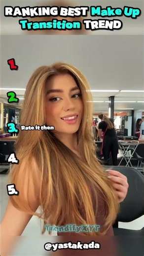 Ranking Best Makeup Transitions Trend 🔥