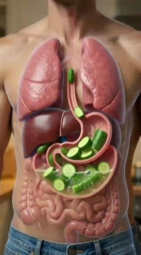 🥒 What Happens After Eating Cucumber? Amazing Health Benefits #digestivesystem #animation #humanbody