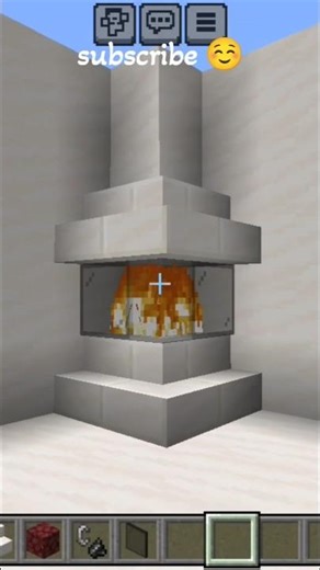 Minecraft fireplace build tutorial 🔥.#shorts #minecraft