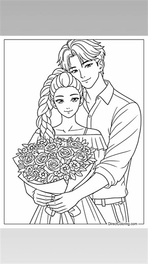 Valentine's Day Kpop Demon Hunters - Free Printable Coloring Pages https://www.directcoloring.com/kpop-demon-hunters-coloring-pages #KpopDemonHunters #DemonHunters #Kpop #Valentine #love #coloringpages #coloringbook #freeprintables #coloring #directcoloring | Direct Coloring