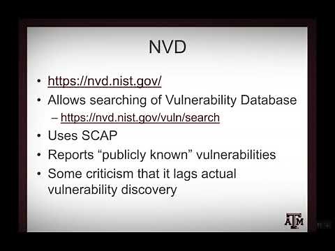 NVD, CVE, and CVSS Video