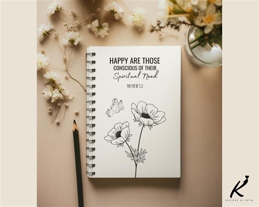 JW Christian Journal 2026 Year Text Matthew 5:3, JW Gifts, Bible Verse Notebook - Etsy