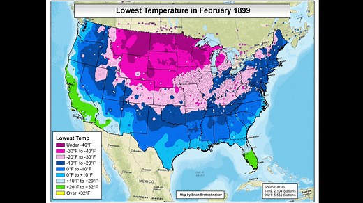 Great Texas Freeze 2 years ago was extremely cold but 'not even close' to February 1899 arctic blast