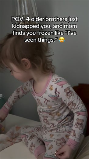 Erica Goldstein on Instagram: "Emma getting “kidnapped” by her brothers for the 47th time 😂"