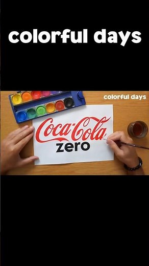 Coca Cola zero logo painting