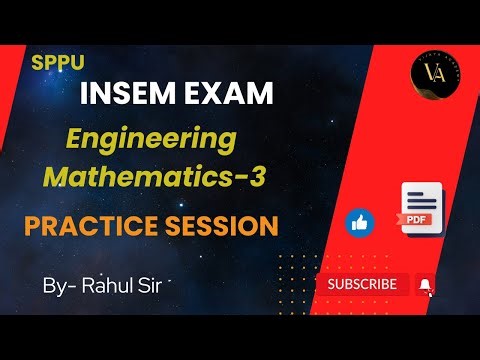 M3 Practice Session for Insem Exam | Vijaya Academy | #sppumaths #engineeringmaths3