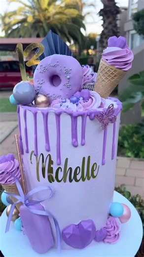 Purple Sweet Cake Ideas for 13th Birthday Celebrations