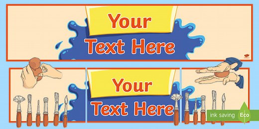 Editable Art Display Banner