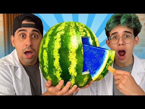 We did a super experiment with a watermelon.