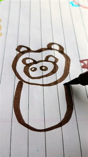 One circle one circle one big circle ⭕ | Pig Drawing 🐷#art #trending #viral #youtube