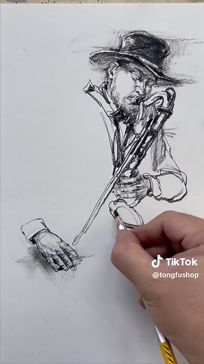 Drawing a character playing the saxophone 🎷 #sketch #drawing #pencil #portrait #pencildrawing #tutorial #art #pencilart #pencilsketch #artist #artoftheday #lifestyle #saxophone #sketching #howtodraw #daily #tiktok #tiktoktraditions #fyp #fypシ