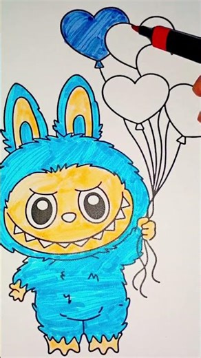 Labubu Holds Colored Balls