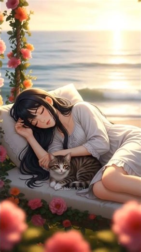 Title: Peaceful Anime Girl Sleeping 🌸 Relaxing Piano Music | Calm & Dreamy Vibes