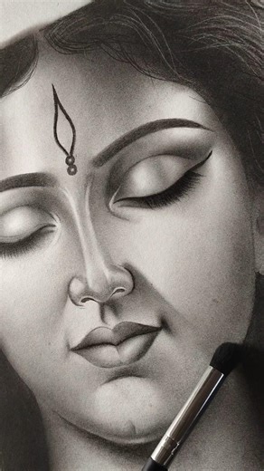 drawing by charcoal