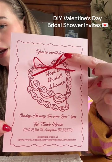 DIY Valentine’s Day Bridal Shower Invitations Ideas
