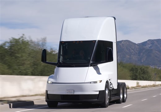 Jay Leno Drives the All-New Tesla Semi, the First Company Outsider To Do So