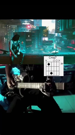 Never Fade Away Johnny Silverhand Guitar Cover Cyberpunk 2077(With Chords)#guitar #cyberpunk2077 #johnnysilverhand #cyberpunk #guitartok