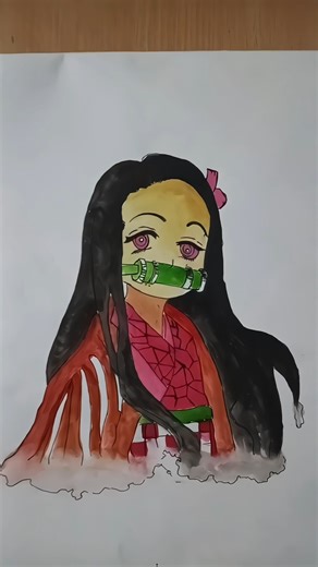 nezuko drawing ✨️ From Demon Slayer 💗#nezuko #anime #demonslayer #shorts #viral