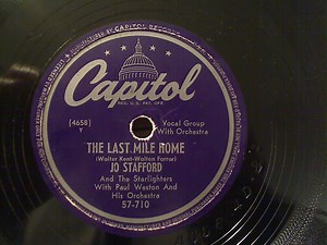 Jo Stafford - The Last Mile Home / Ragtime Cowboy Joe