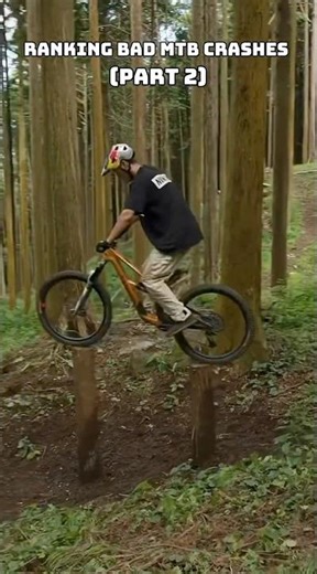 3 GNARLY crashes ranking! #mtb #shorts