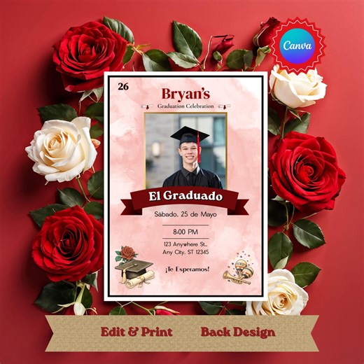 Mexican Loteria Graduation Invitation Template, Fiesta Grad Party Invite (digital Download) - Etsy