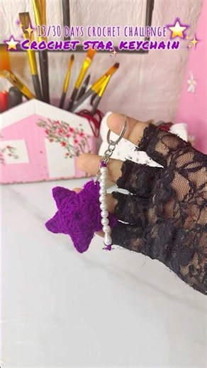 13/30 days crochet challenge. Crochet star keychain. #crochet #viral #shorts #diy #handmade