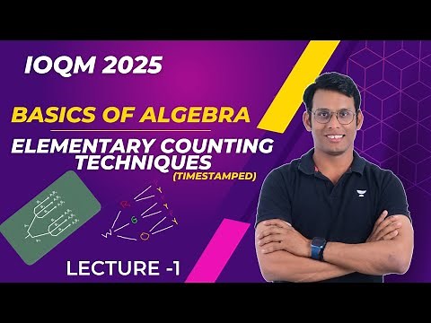 L-1 Elementary Counting Technique | Basics of Algebra | IOQM 2025 | Prashant Jain #ioqm #ioqm2025