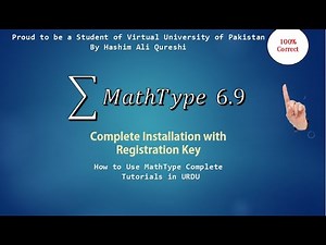 how to install mathtype 6.9 & use in MS office |vu Hashim Ali