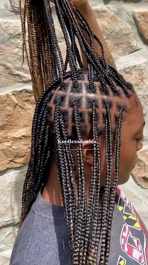 Exquisite Knotless Braids at Nadine's Hair Braiding Salon in Maryland