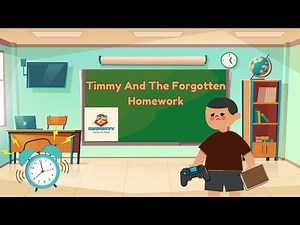 Timmy Learns Responsibility | The Forgotten Homework | Kids Animated Moral Story.