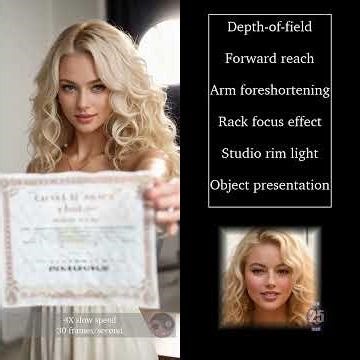 Presenting Toward Camera — Depth-of-Field Shift & Forward Reach Training | LoRA Dataset Clip 37