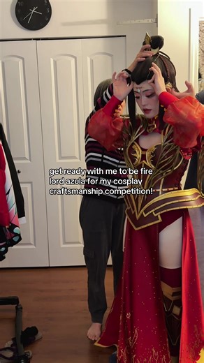 a relief to be done tbh #azula #atla #avatarthelastairbender #cosplaycraftsmanship #cosplaycontest @Lumin’s Workshop @EpicCosplay Wigs @Fabricana