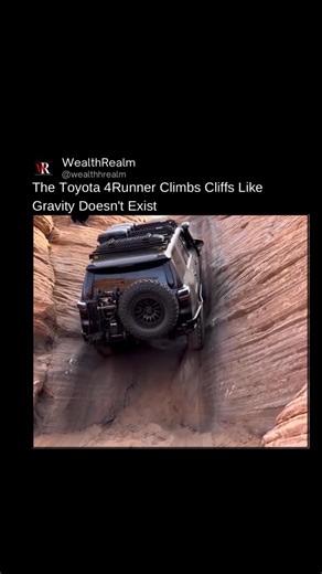 Business | Tech | Entertainment | Gravity says no, but engineering says yes. The Toyota 4Runner is built with low-range gearing, advanced traction control, and locking... | Instagram