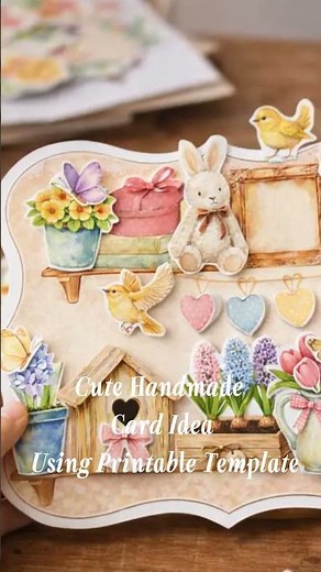 Relaxing DIY Spring Card 🌼 Easy Printable Greeting Card for Beginners