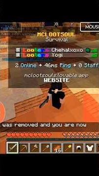 Get free items in best minecraft public server 😀