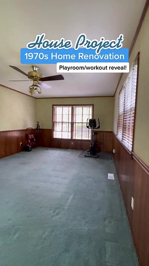 1970s Home Renovation Series: Playroom & Workout Room Makeover