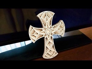 Scroll saw project - fretwork cross