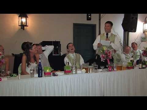 Funny wedding toast by Jeremy (Brother of the bride) at Amanda and Jim's wedding.
