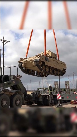US Army Moves M2 Bradley by Train! 1st Cavalry Division Massive Rail Operation #shorts #military