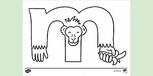 Letter 'M' Colouring Page