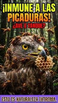 The Hawk Immune to the Deadliest Hornets! 🦅🔥 #hawk #birds #animals #nature#animals