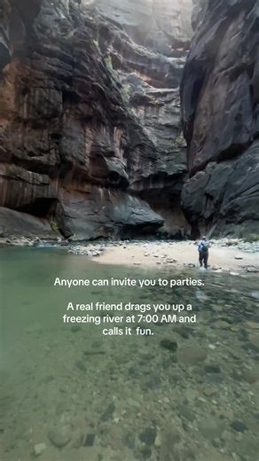 Better than any party I’ve ever been to. 📍The Narrows #hikingtiktok #canyoneering #outdooradventures