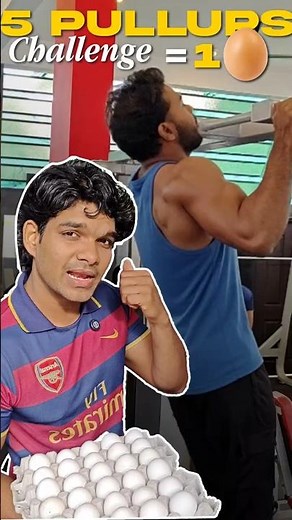 Pullup Challenge in the gym! 💪🏽, 5 Pullups= 1 egg 🥚#challenge
