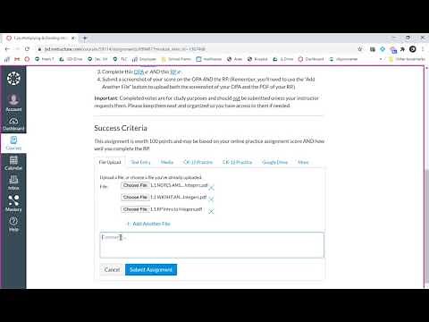 Submitting More than One File On Canvas