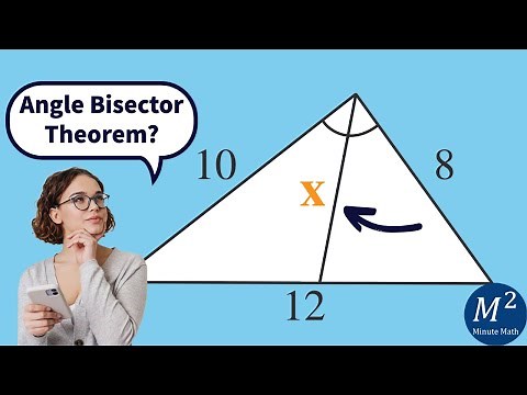How to Use the Angle Bisector Theorem and Stewarts' Theorem with an Example | Minute Math #geometry
