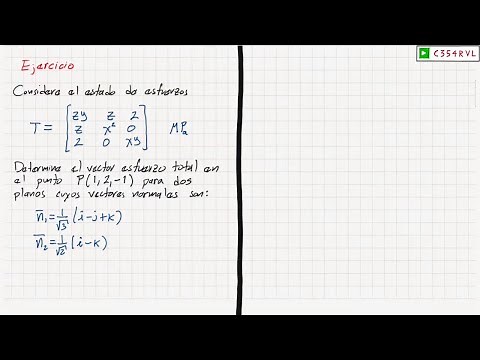 MMC. Cálculo del esfuerzo total y sus componentes vectoriales normal y cortante. Ejercicio