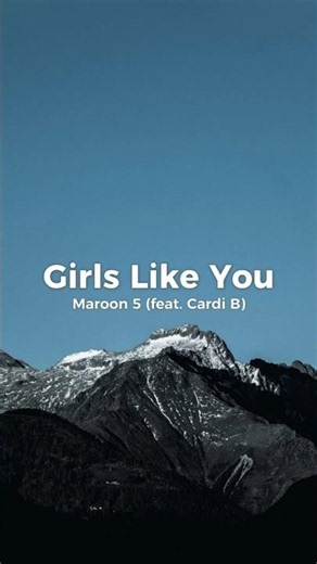 Maroon 5 - Girls Like You ft. Cardi B (Lyrics)