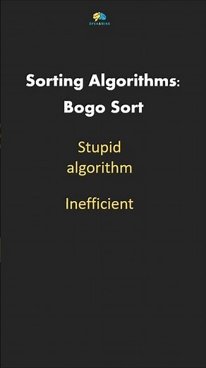 Bogo Sort - Algorithms in 60 Seconds #sortingalgorithm #coding #programming #learntocode