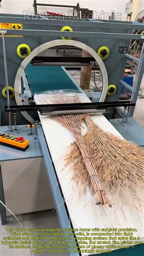 Satisfying Horizontal Wrapping: How This Machine Bundles Straw with Film